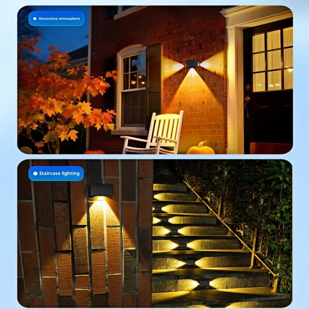 Elfeland LED Solar Wall Lamp 5 Lighting Modes Auto Solar Charging Waterproof Outdoor Courtyard Light for Garden Decoration — view 6