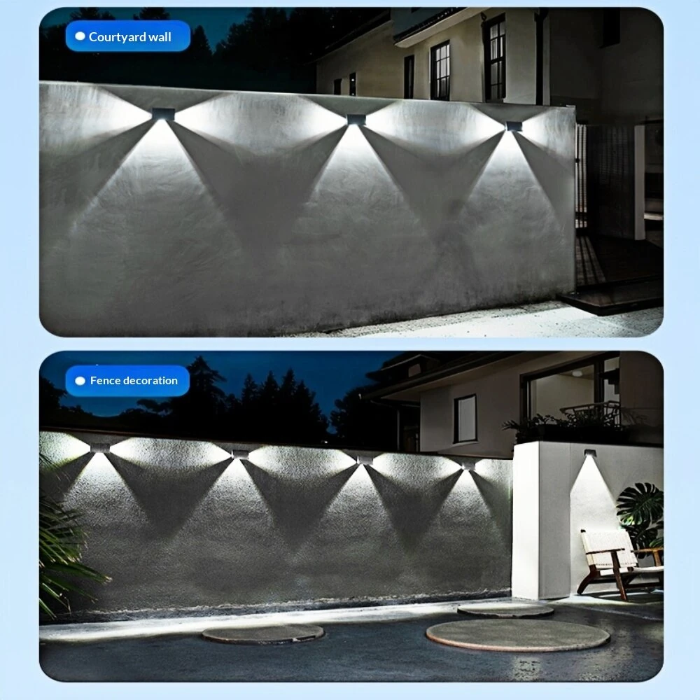 Elfeland LED Solar Wall Lamp 5 Lighting Modes Auto Solar Charging Waterproof Outdoor Courtyard Light for Garden Decoration — view 7