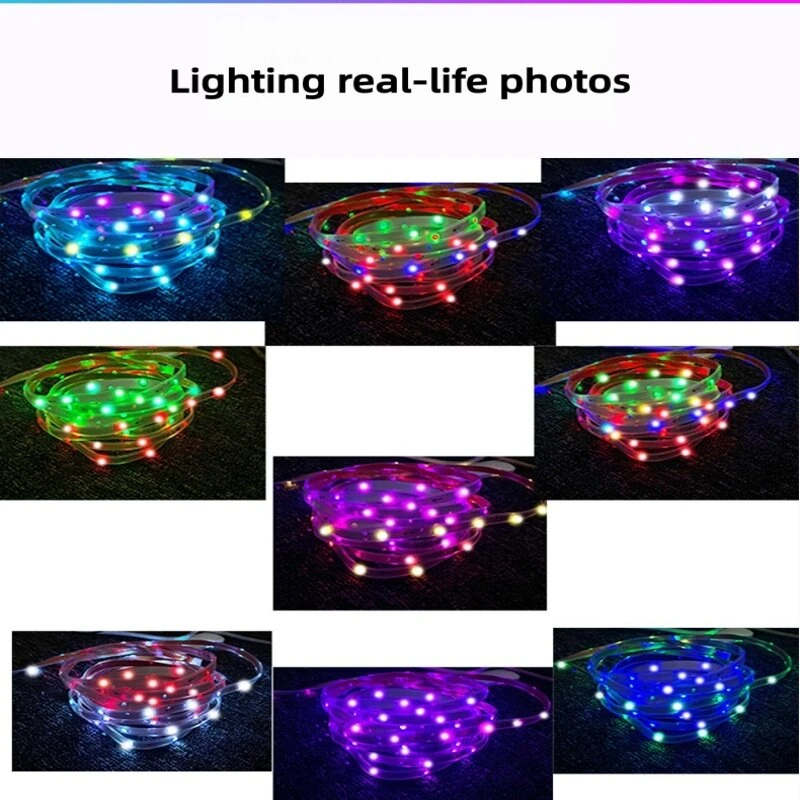 Elfeland RGB LED Smart Strip Light Waterproof IP68 Bluetooth APP & Remote Control Music Sync RGBIC Strip Light for Indoor Outdoor Decoration — view 4