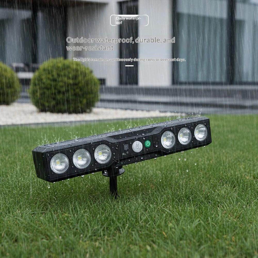 Elfeland Solar LED Radar Motion Sensor Light Outdoor, Adjustable Angle, Waterproof, Wall Mount or Ground Stake, for Garden, Pathway & Yard — view 3