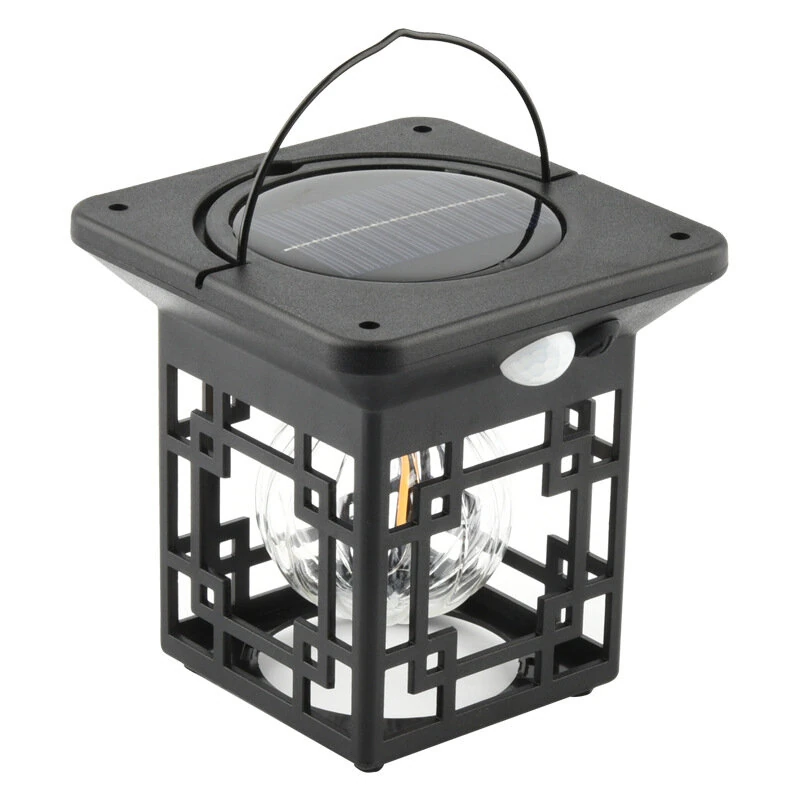 Elfeland Solar Outdoor Wall Light with Motion Sensor, Intelligent Light Control, Waterproof Hanging Garden Lamp for House, Patio & Pathway Decoration