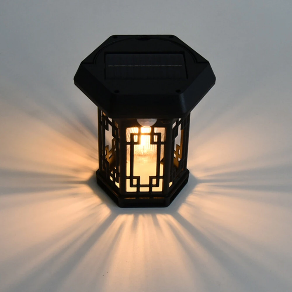 Elfeland Solar Outdoor Wall Light with Motion Sensor, Intelligent Light Control, Waterproof Hanging Garden Lamp for House, Patio & Pathway Decoration — view 5