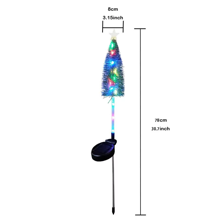 Elfeland Solar Powered Christmas Tree Star LED Light Outdoor Waterproof Solar Lawn Light Garden Landscape Christmas Party Decoration — view 11