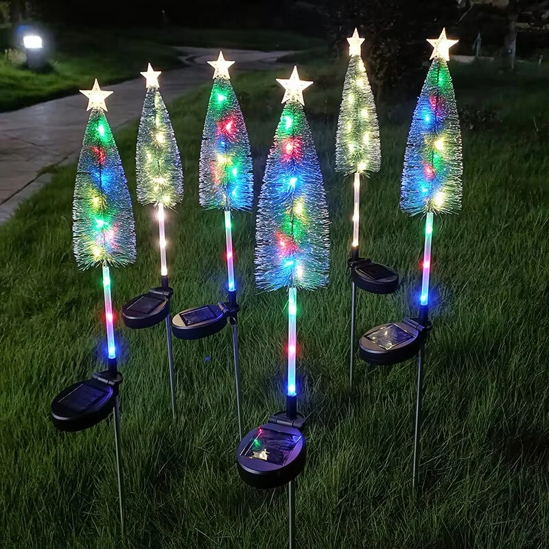 Elfeland Solar Powered Christmas Tree Star LED Light Outdoor Waterproof Solar Lawn Light Garden Landscape Christmas Party Decoration — view 5
