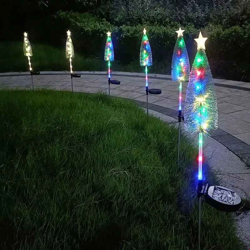 Elfeland Solar Powered Christmas Tree Star LED Light Outdoor Waterproof Solar Lawn Light Garden Landscape Christmas Party Decoration — view 6