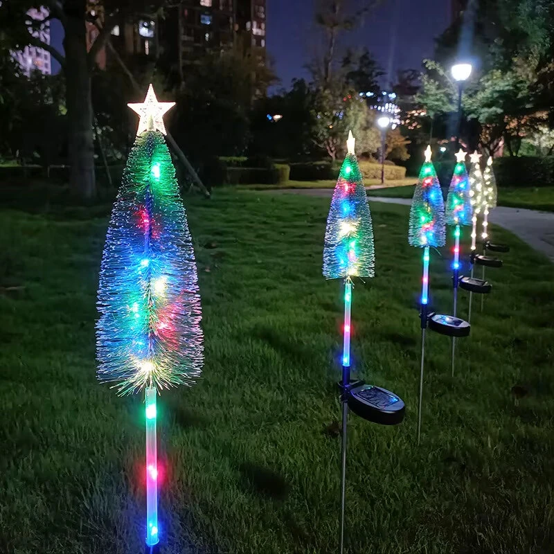 Elfeland Solar Powered Christmas Tree Star LED Light Outdoor Waterproof Solar Lawn Light Garden Landscape Christmas Party Decoration — view 7