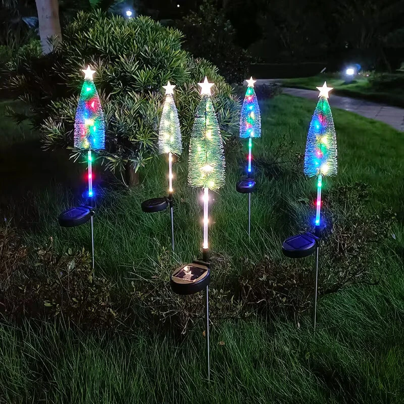 Elfeland Solar Powered Christmas Tree Star LED Light Outdoor Waterproof Solar Lawn Light Garden Landscape Christmas Party Decoration — view 8