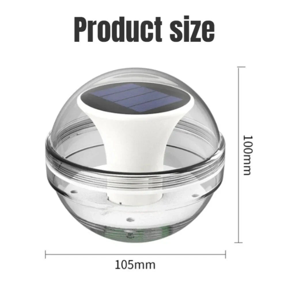 Elfeland Solar Water Drift Light Waterproof LED Solar Glow Ball Lamp 3 Lighting Modes Pools Pond Fountain Garden Party Home Decoration — view 9