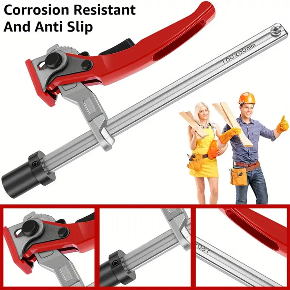 ENJOYWOOD 19mm/20mm MFT Table Workbench Quick Ratchet Bench Dog Hold Down Clamp Clip for Workbench Fixing — view 7