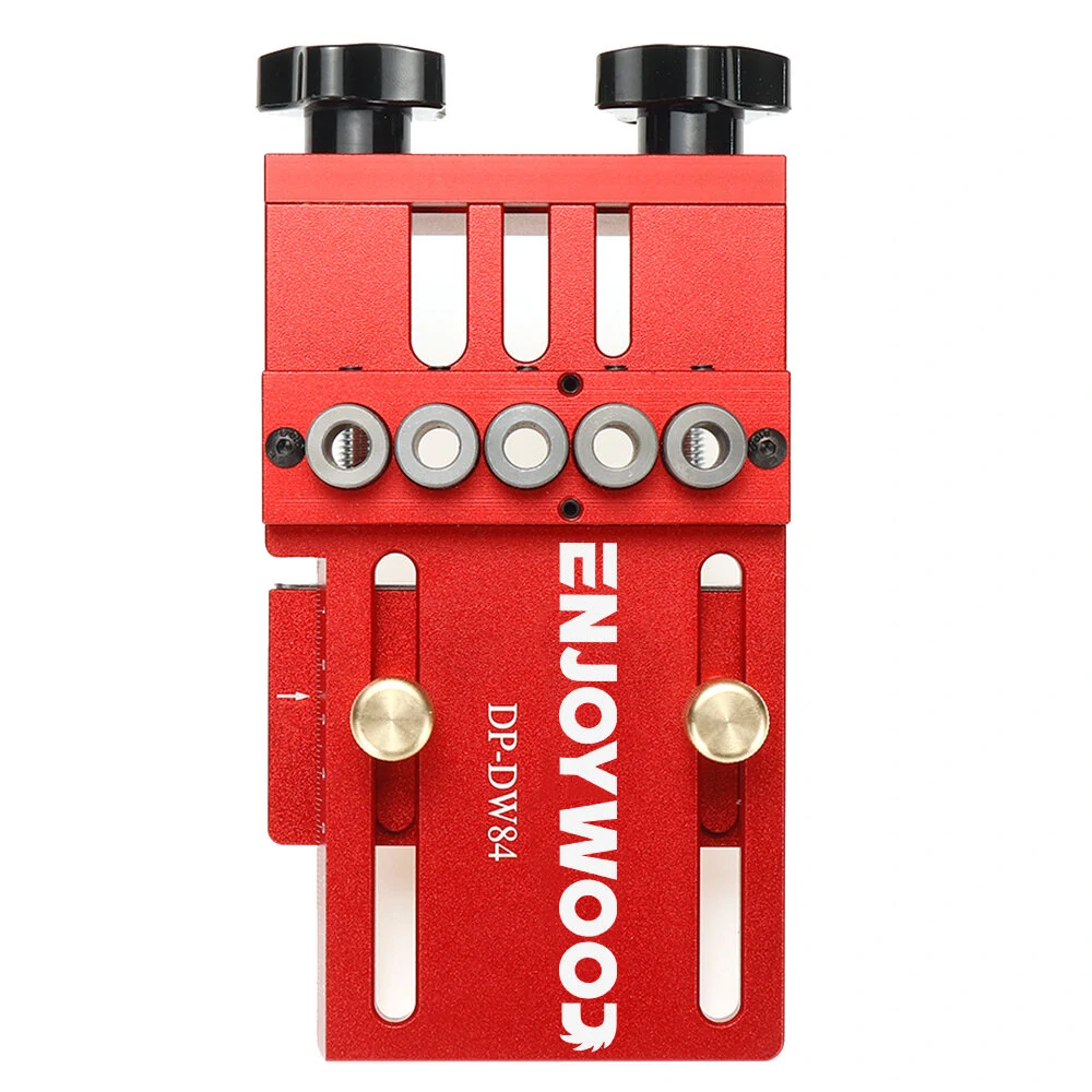 ENJOYWOOD 3 in 1 Adjustable Woodworking Doweling Jig Kit Pocket Hole Jig Drilling Guide Locator For Furniture Connecting Hole Puncher Tools — view 6