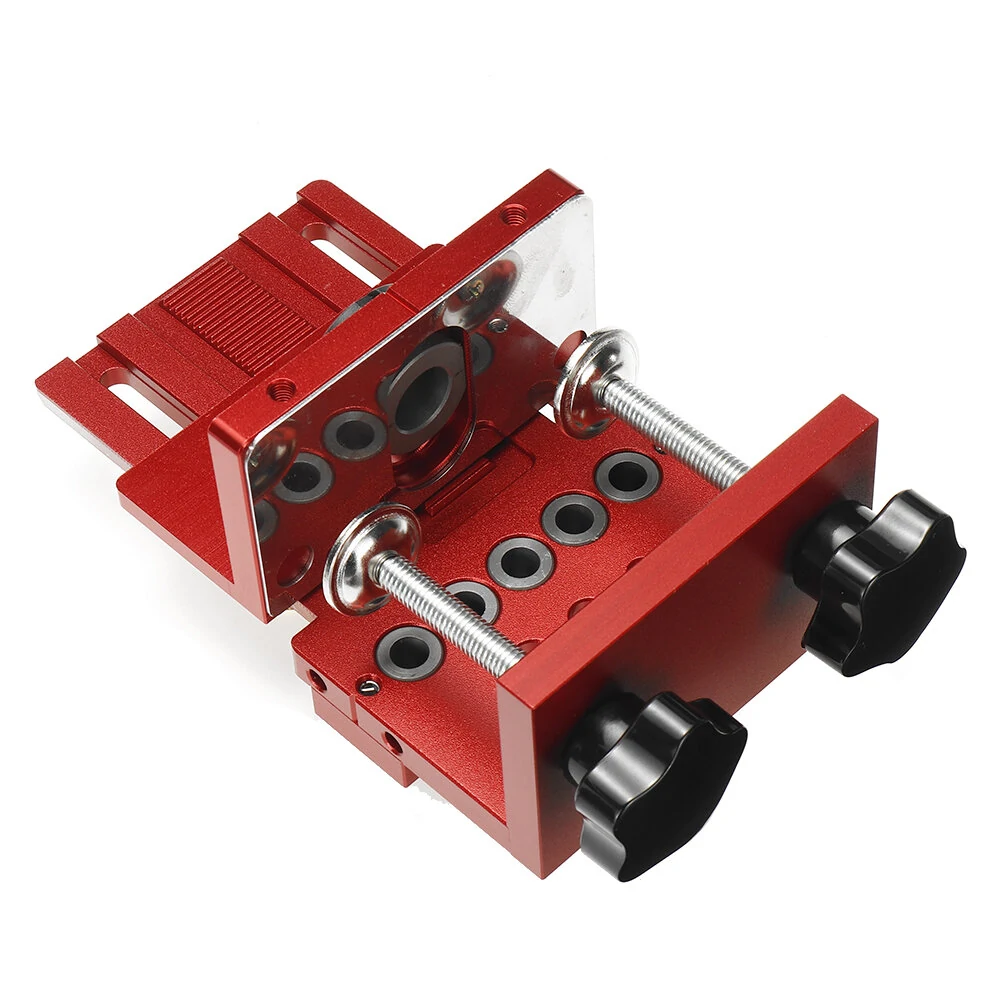 ENJOYWOOD 3 in 1 Adjustable Woodworking Doweling Jig Kit Pocket Hole Jig Drilling Guide Locator For Furniture Connecting Hole Puncher Tools — view 8