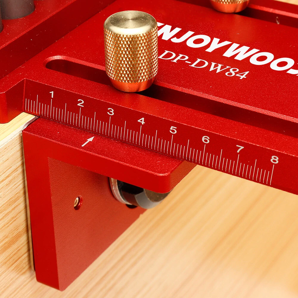 ENJOYWOOD 3 in 1 Adjustable Woodworking Doweling Jig Kit Pocket Hole Jig Drilling Guide Locator For Furniture Connecting Hole Puncher Tools — view 9