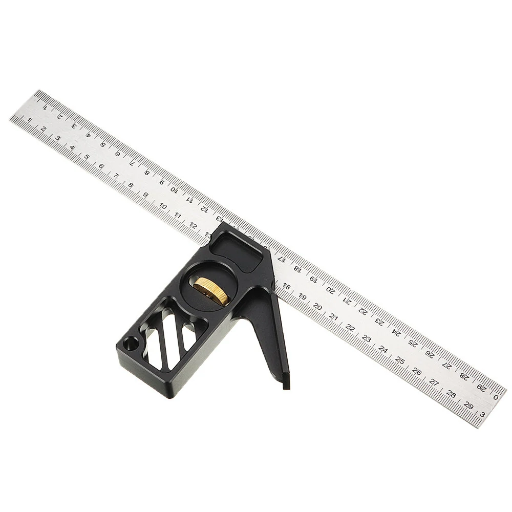 ENJOYWOOD Adjustable 300mm Aluminum Alloy Combination Square 45 90 Degree Angle Scriber Steel Ruler Woodworking Line Locator Ruler DIY Carpenter Measuring Tool — ENJOYWOOD