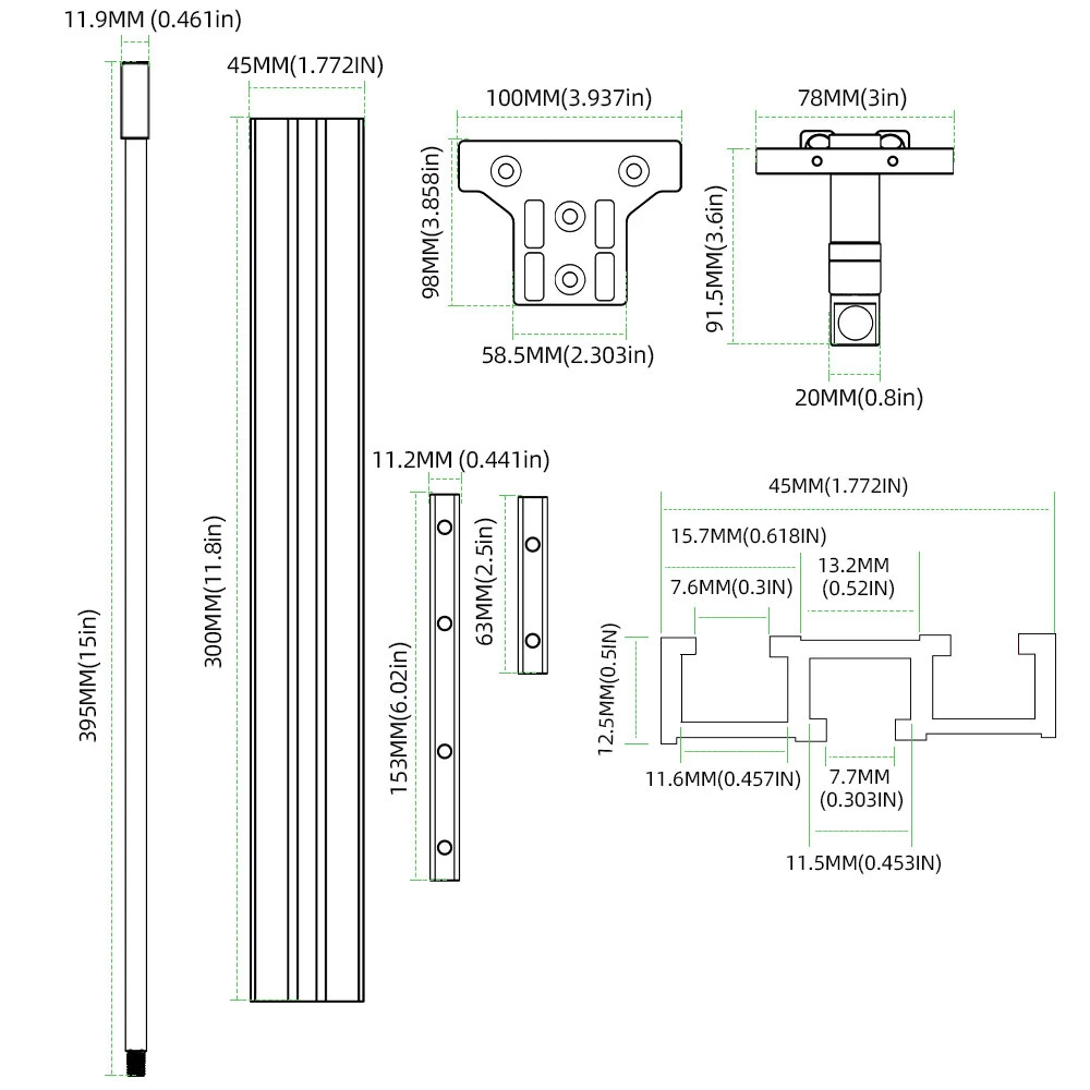 ENJOYWOOD Track Saw Parallel Guide System 0-147.9cm Scale Range with Micro Adjustable Flip Stop and Zero Calibration Repeatable Cuts Compatible with Makita / Festool / Milwaukee Guide Rail — view 7
