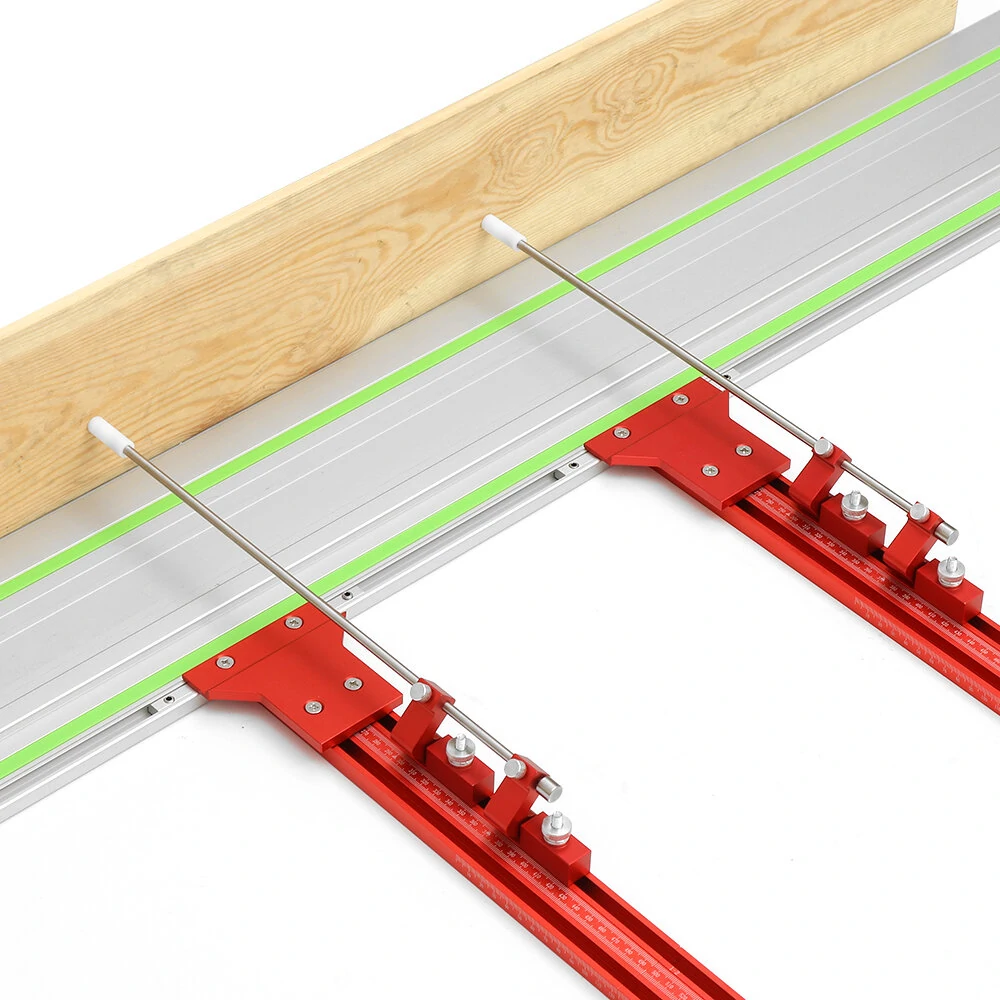 ENJOYWOOD Upgraded Aluminum Alloy Parallel Guide System for Repeatable Cuts for Track Saw Rail Fit for Makita and Festool Woodworking Tools Hook Upgrade — view 2