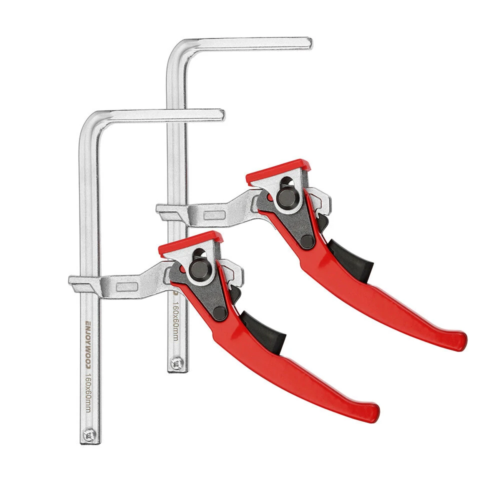 ENJOYWOOD VEIKO Series 2PCS/4PCS Alloy Steel Upgrade Quick Ratchet Track Saw Guide Rail Clamp MFT Clamp for MFT Table and Guide Rail System Woodworking Clamp — view 2