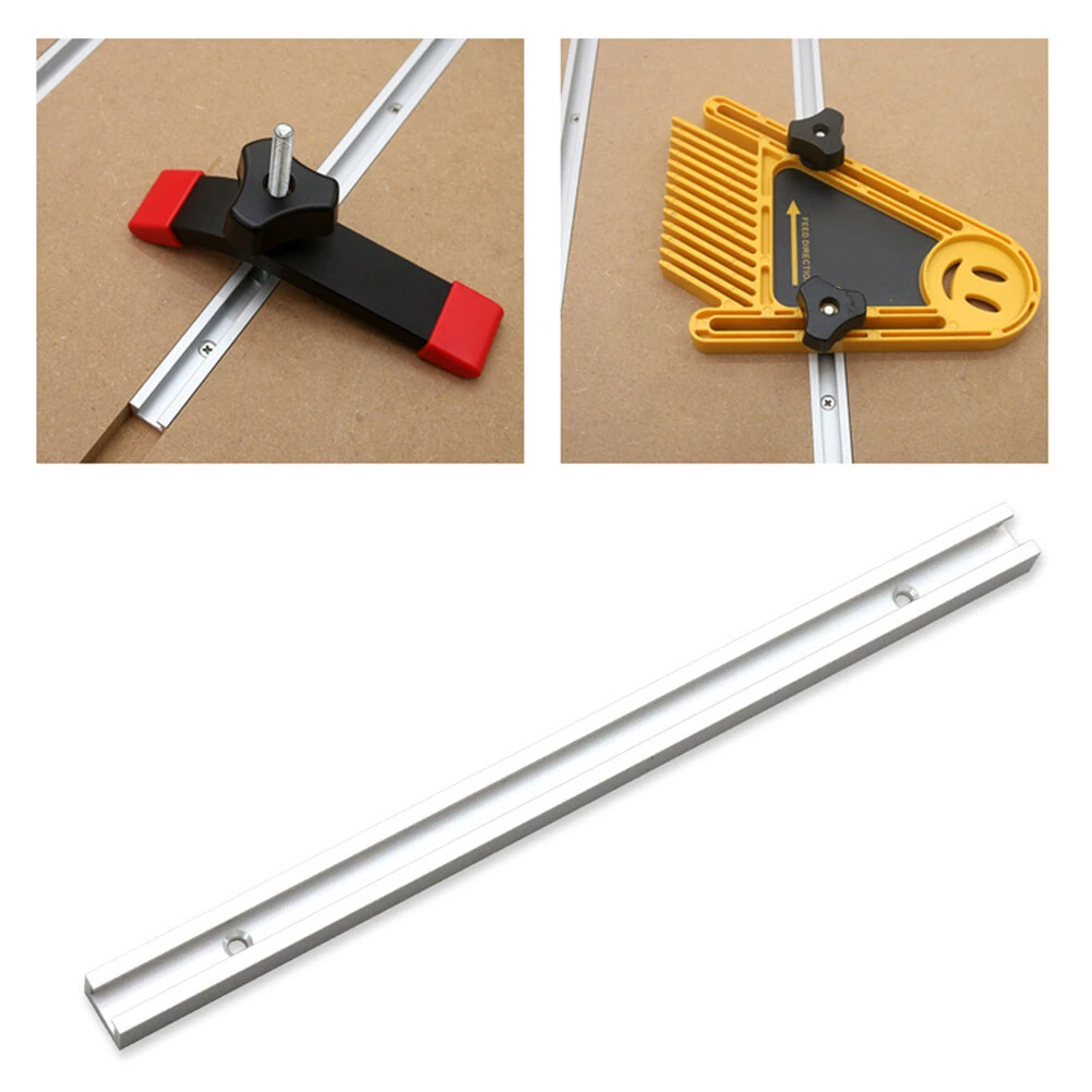 ENJOYWOOD Woodworking 19*12.7mm T Track with Predrilled Mounting Holes for Quick Ratchet Rail Clamps for M6/M8 Slot Hold Down Clamps Featherboard — ENJOYWOOD