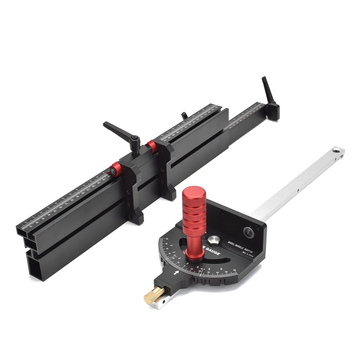 ENJOYWOOD Woodworking Miter Gauge Used With T Tracks Fence Backer DIY Table Saw Router Box Joint Jig Wood Working Tools and Accessories — view 2
