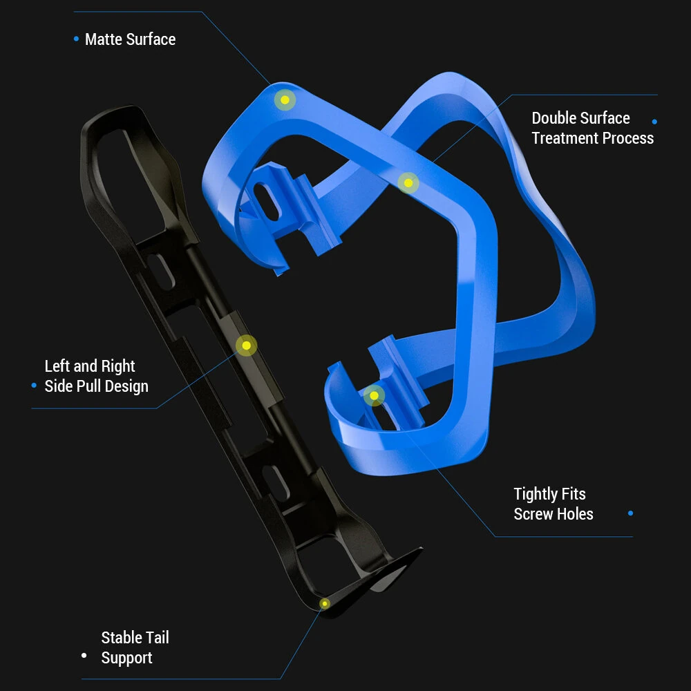 ENLEE Bicycle Water Bottle Holder Lightweight Left-Right Side Pull MTB Bicycle Bottle Cages Bracket for Outdoor Cycling — view 5