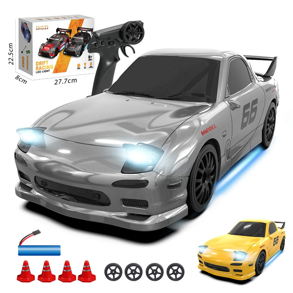 ENOZE 8608 8609 RTR 1/24 2.4G 4WD RX7 Drift RC Car High-Speed Remote Control Mini Race LED Light On-Road Racing Vehicle Model Boys Gifts Toys — view 5