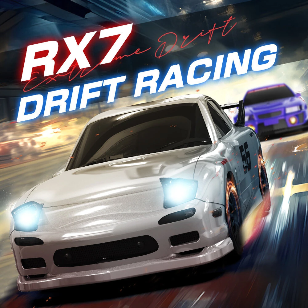 ENOZE 8608 8609 RTR 1/24 2.4G 4WD RX7 Drift RC Car High-Speed Remote Control Mini Race LED Light On-Road Racing Vehicle Model Boys Gifts Toys — view 6