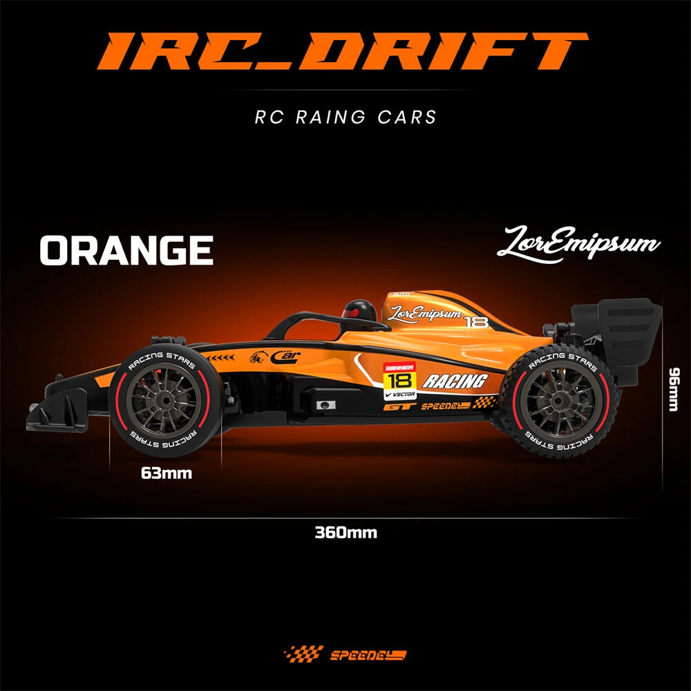 ENOZE 9009E RTR 1/14 2.4G 4WD F1 Drift RC Car High Speed Formula On-Road Racing LED Light Full Proportional Control Metal Drive Shaft Vehicles Models Toys — view 10