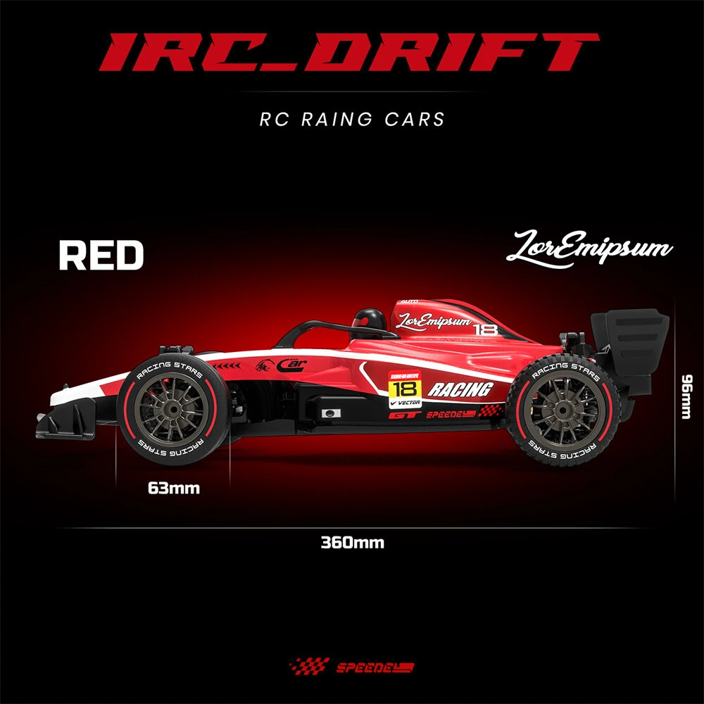 ENOZE 9009E RTR 1/14 2.4G 4WD F1 Drift RC Car High Speed Formula On-Road Racing LED Light Full Proportional Control Metal Drive Shaft Vehicles Models Toys — view 11