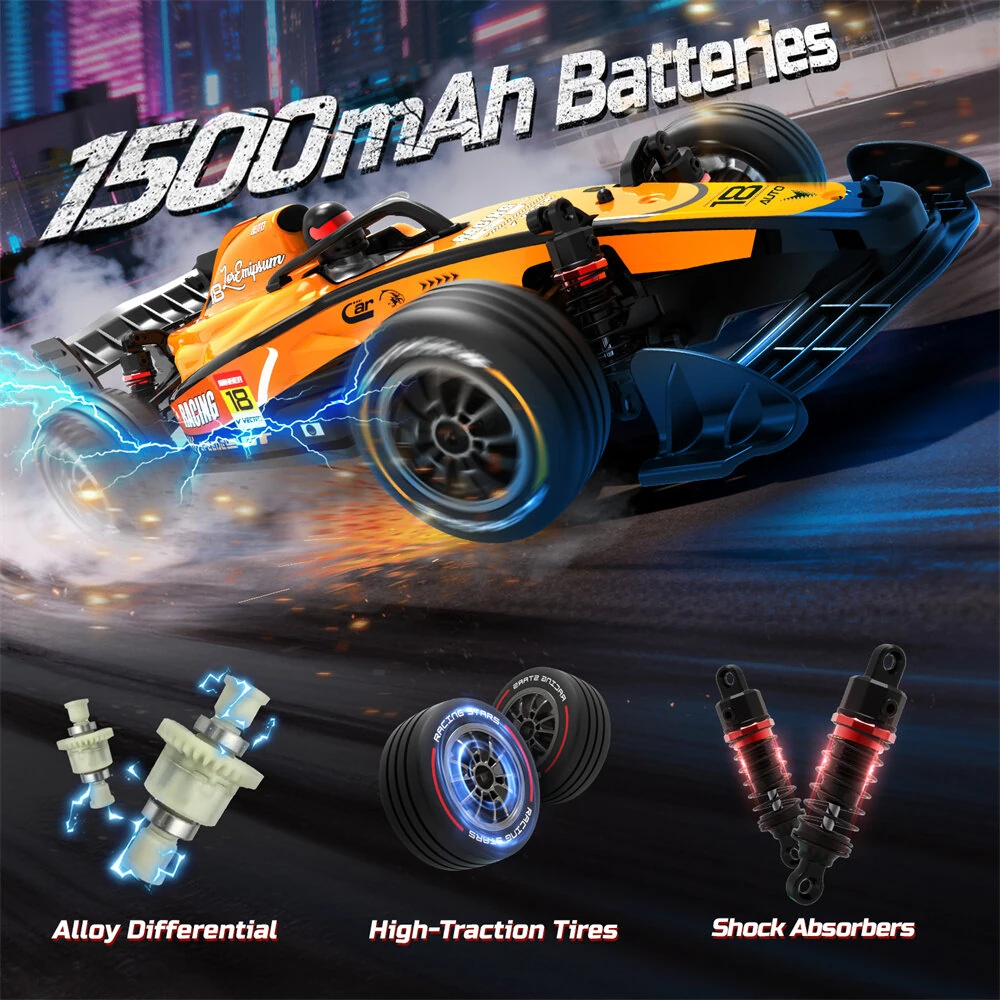ENOZE 9009E RTR 1/14 2.4G 4WD F1 Drift RC Car High Speed Formula On-Road Racing LED Light Full Proportional Control Metal Drive Shaft Vehicles Models Toys — view 7