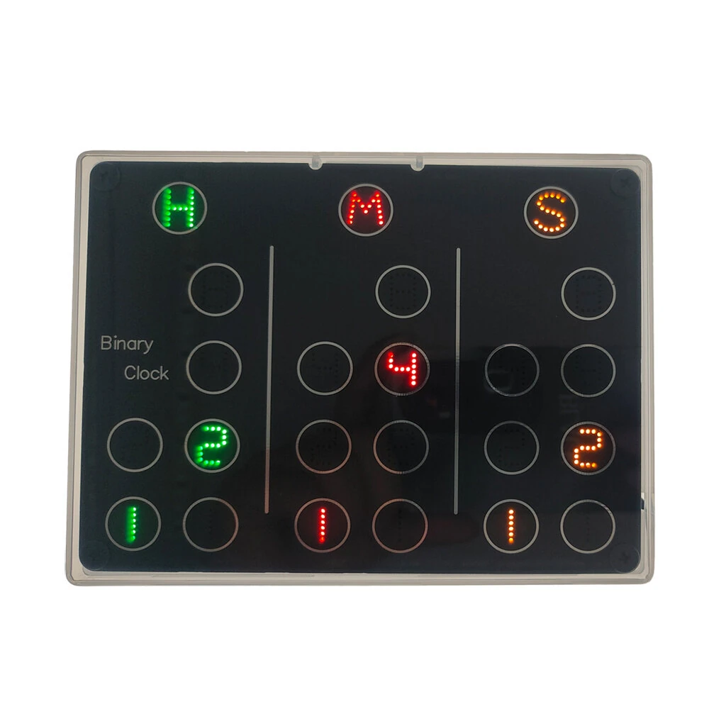 EQKIT YBN-20 Binary Clock DIY Electronic Kit USB 5V Multi-Color LEDs High Precision STEM Educational Soldering Practice Real-Time Clock Programming — view 2