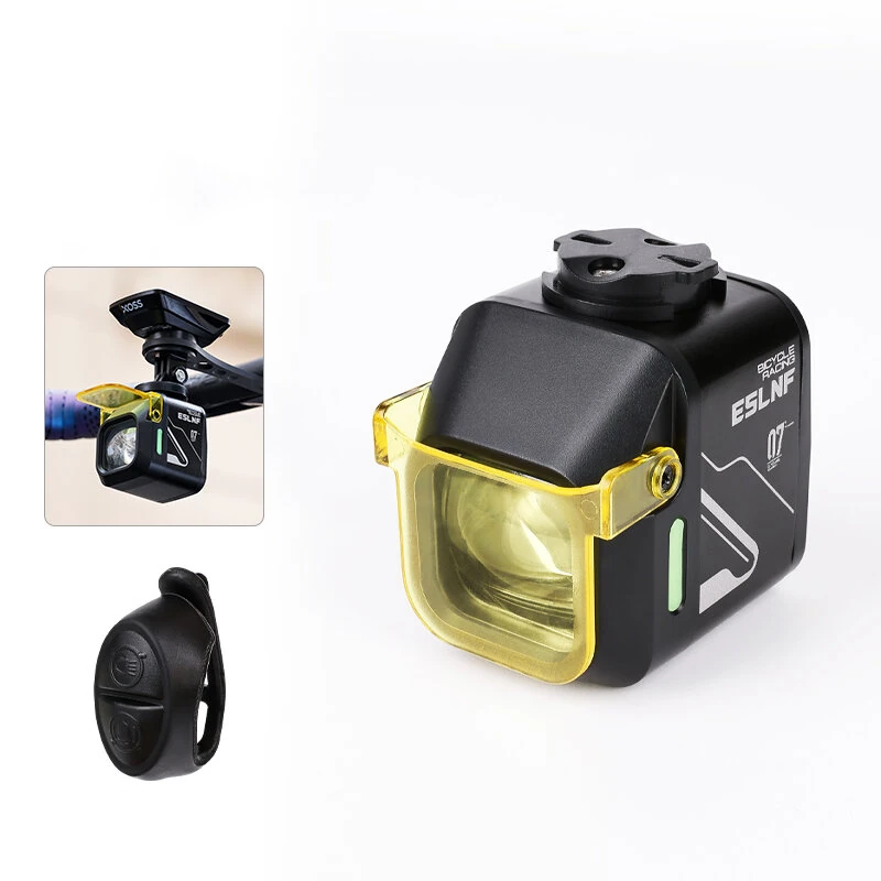 ESLNF 1200LM Wired Remote Control Bicycle Headlight Aluminum Alloy 4000mAh Type-C Charging Bike Front Light with Dustproof Lampshade — ESLNF