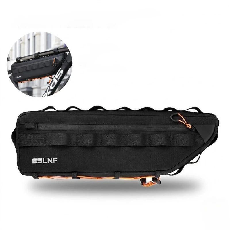 ESLNF 2.6L Bicycle Down Tube Bag Portable Waterproof Cycling Frame Bag MTB Road Bike Crossbeam Storage Pack for Outdoor Travel Cycling — ESLNF