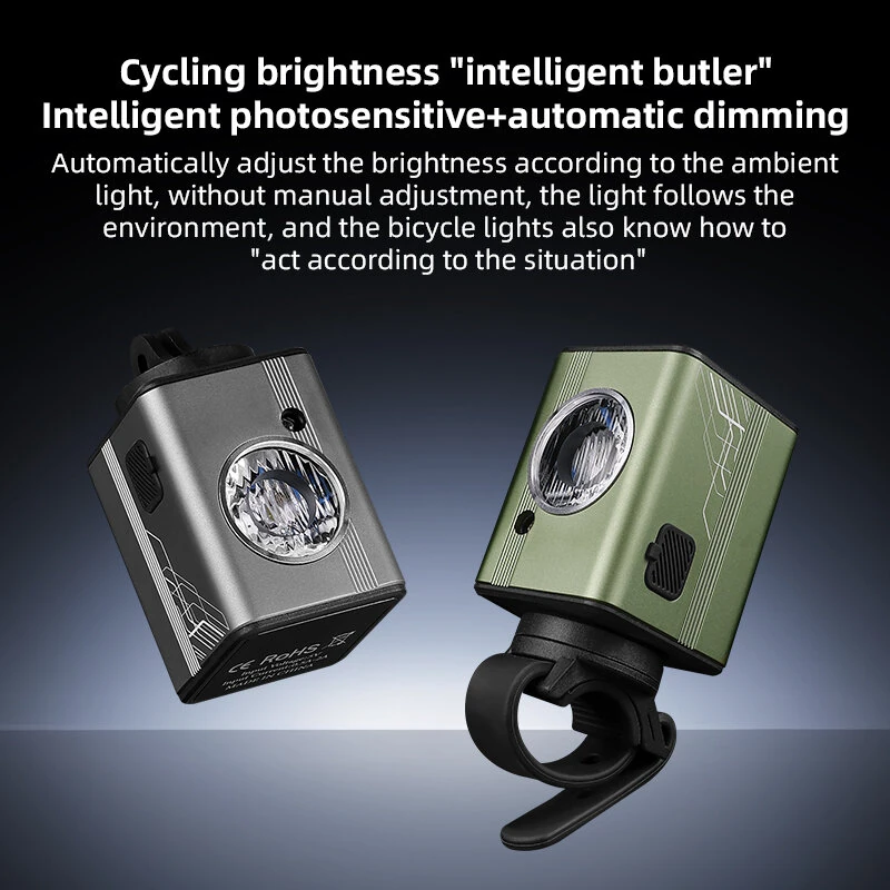 ESLNF 2500LM Smart Light Sensing Bicycle Headlight Type-C Charging Aluminum Alloy Bike Front Light for MTB Road Bike Night Riding Safety — view 7