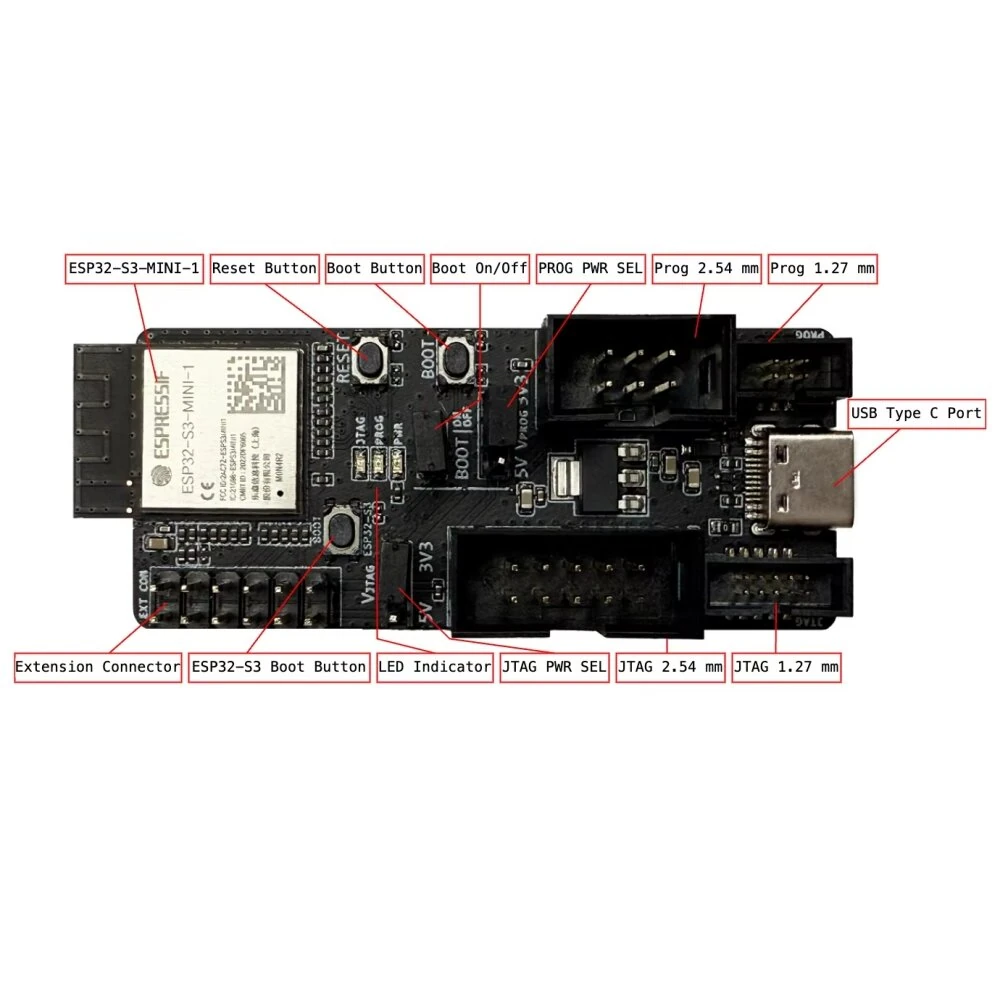 ESP-Prog-2 Development Debugger Serial Communication High-Speed JTAG Debugging Firmware Auto Downloader — view 3