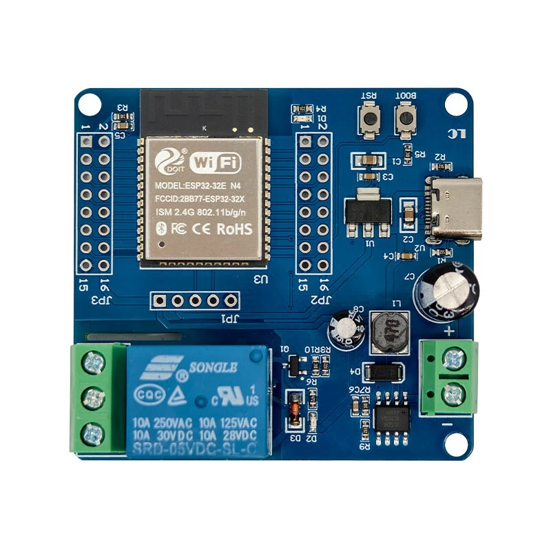 ESP32-C6 WiFi BT Development Board DC 5-60V Single Channel Relay Module Onboard Type-C Interface Switch Module — view 3