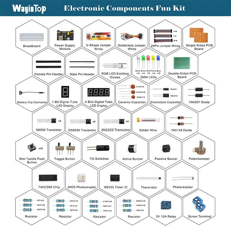 ESP32/ESP8266 Electronics Kit R3 Component Package Beginner Starter Kit — view 2