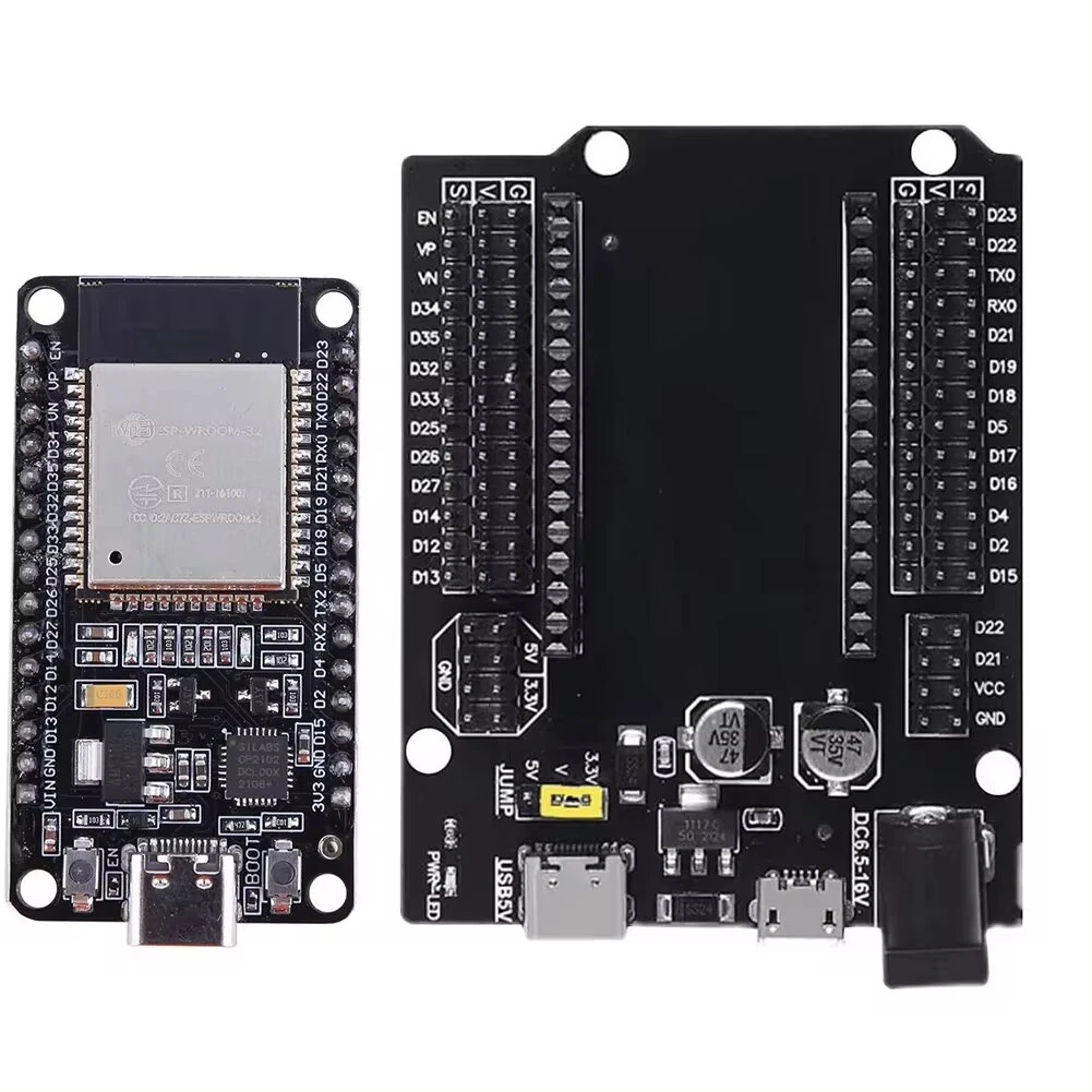 ESP32 Expansion Board Compatible with ESP32 WiFi+bluetooth Dual Core ESP32-DevKitC-32 ESP-WROOM-32 Development Board 30Pin 38Pin — view 2
