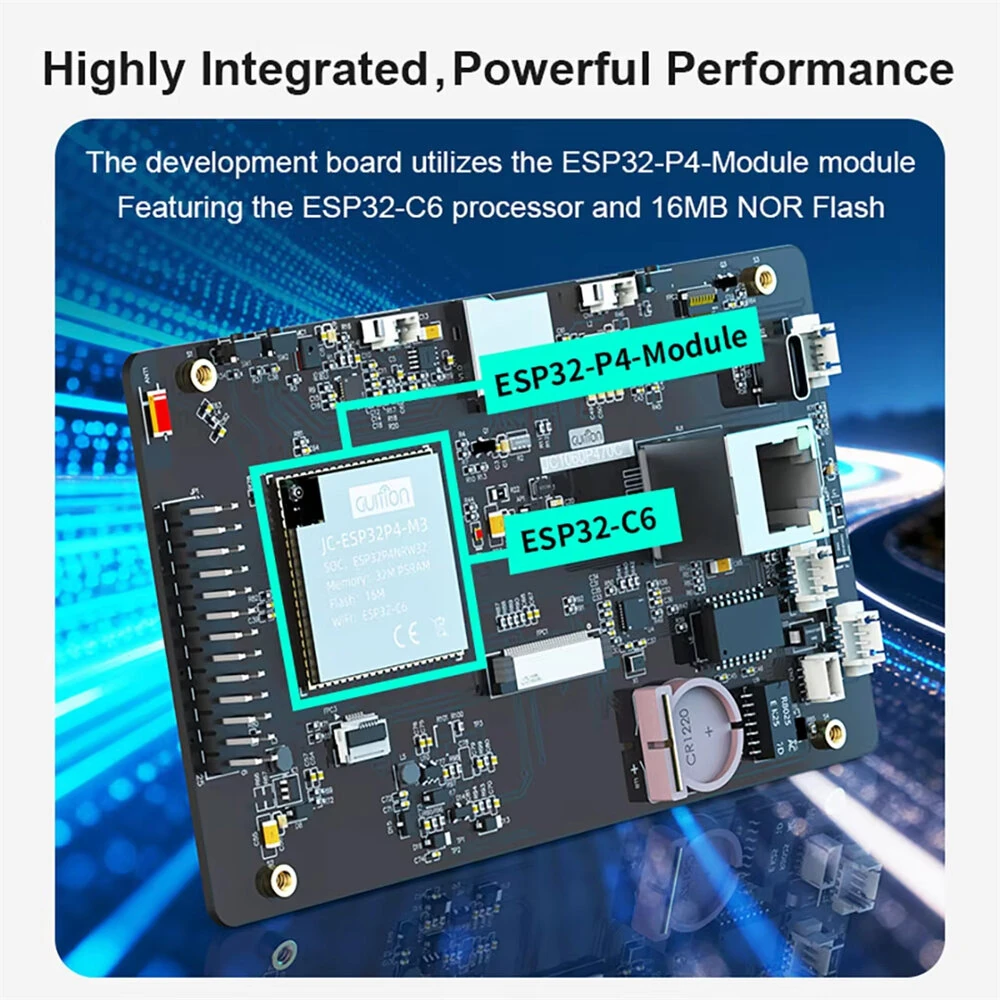 ESP32-P4 7 Inch IPS TFT LCD Module Touchscreen Development Board ESP32 C6 Dual Core Processor Built-in 2MP Camera IoT Solution — view 8