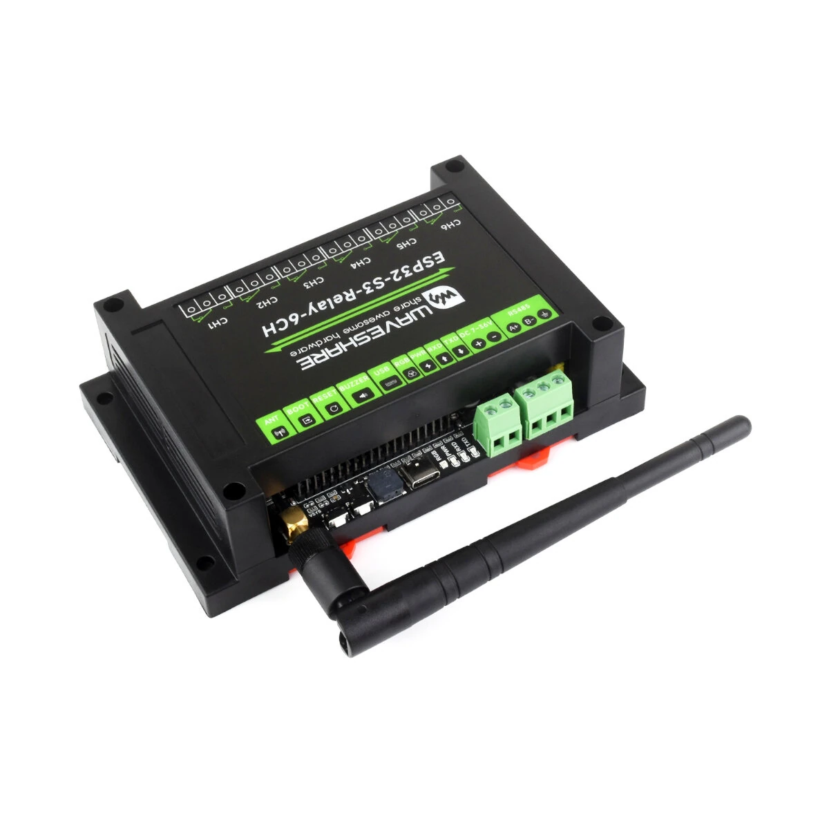 ESP32-S3 Industrial 6-Channel RS485 Relay Module IOT WiFi Bluetooth Onboard Pico HAT Interface with Built-In Protection Circuits — view 5