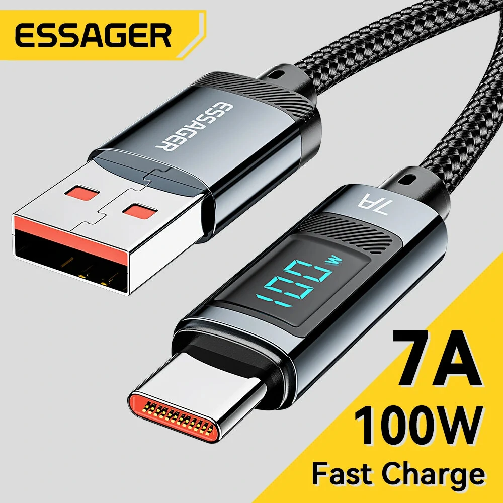 ESSAGER 7A USB-A to Type-C Cable QC Fast Charging Data Transmission Copper Core Line 1M/2M Long for iPhone 15 15 Plus for Samsung Galaxy Z Flip4  for Huawei Mate60 Pro for Xiaomi 13pro — view 3