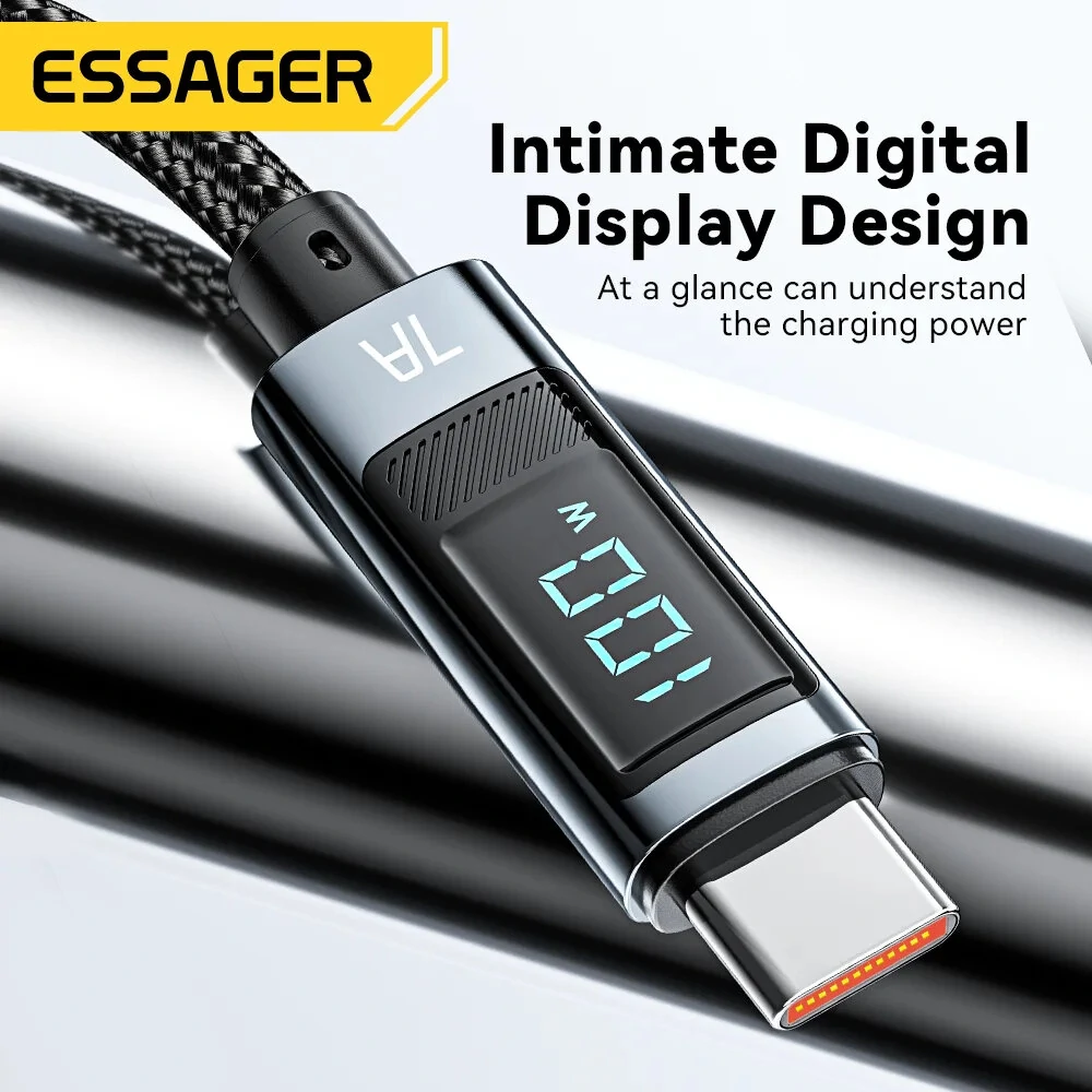 ESSAGER 7A USB-A to Type-C Cable QC Fast Charging Data Transmission Copper Core Line 1M/2M Long for iPhone 15 15 Plus for Samsung Galaxy Z Flip4  for Huawei Mate60 Pro for Xiaomi 13pro — view 4