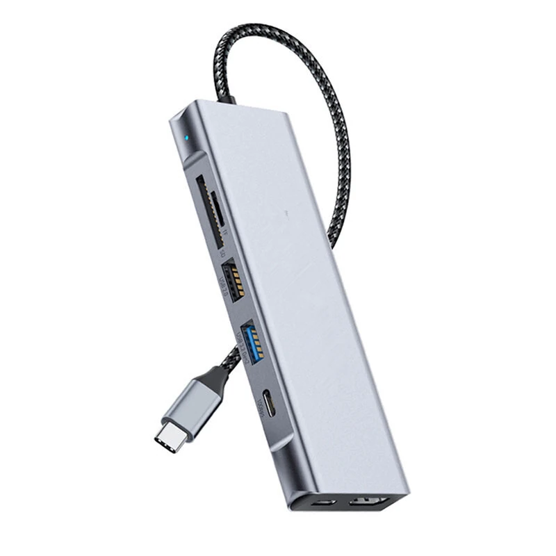 ESSAGER 8-in-1 Docking Station with Disk Storage USB 2.0 USB 3.2 Gen 2 10Gbps USB-C Data PD100W USB-C 4K@30Hz HD SD/TF Card Reader Slot Multiports M.2 SSD USB Hubs Splitter for Phone TV Tablet Laptop — view 4