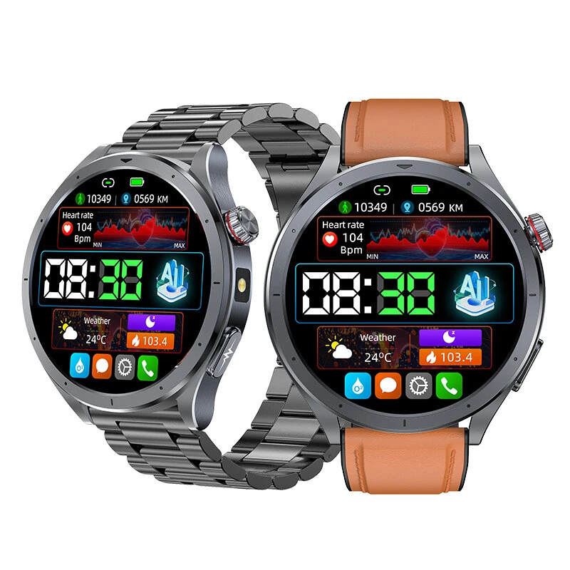 ET472 1.53-inch HD Screen ECG AI GPT Built-in Flashlight Micro Physical Examination bluetooth Call Heart Rate Blood Pressure Blood Oxygen Monitor Blood Component Measurement Body Composition Analysis Sleep Monitoring Multi-sport Modes IP68 Waterproof Smar