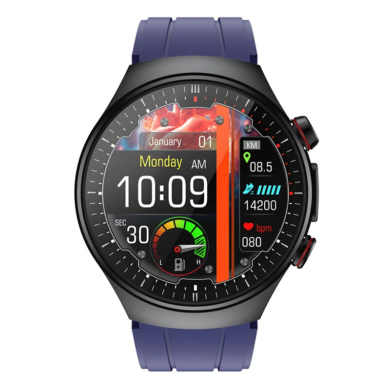 ET488 1.43-inch AMOLED Display ECG Micro-examination Fatigue Analysis bluetooth Call Heart Rate Blood Pressure SpO2 Monitor Sleep Monitoring Uric Acid and Lipid Function HRV Detection Fatigue Analysis BMI Women's Health Multi-sport Modes IP68 Waterproof S — view 11