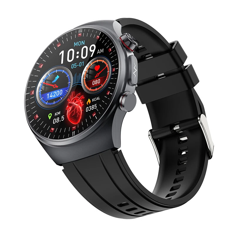 ET488 1.43-inch AMOLED Display ECG Micro-examination Fatigue Analysis bluetooth Call Heart Rate Blood Pressure SpO2 Monitor Sleep Monitoring Uric Acid and Lipid Function HRV Detection Fatigue Analysis BMI Women's Health Multi-sport Modes IP68 Waterproof S — view 3