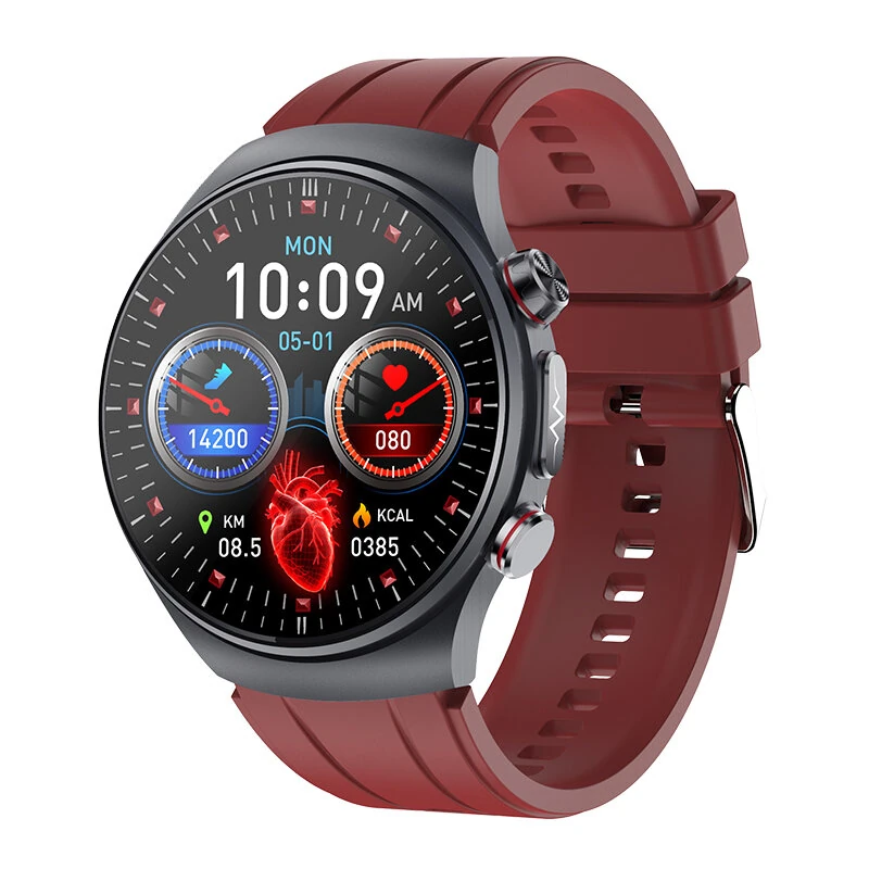 ET488 1.43-inch AMOLED Display ECG Micro-examination Fatigue Analysis bluetooth Call Heart Rate Blood Pressure SpO2 Monitor Sleep Monitoring Uric Acid and Lipid Function HRV Detection Fatigue Analysis BMI Women's Health Multi-sport Modes IP68 Waterproof S — view 5