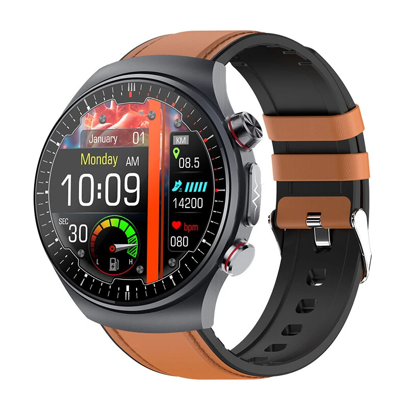ET488 1.43-inch AMOLED Display ECG Micro-examination Fatigue Analysis bluetooth Call Heart Rate Blood Pressure SpO2 Monitor Sleep Monitoring Uric Acid and Lipid Function HRV Detection Fatigue Analysis BMI Women's Health Multi-sport Modes IP68 Waterproof S — view 7