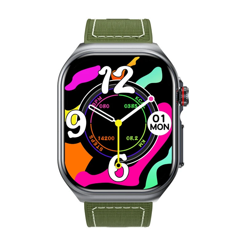 ET585 2.04inch AMOLED Display PPG+ECG Micro-physical Examination Function HRV Detection Heart Rate Blood Pressure Blood Oxygen Monitor Sleep Monitoring Blood Sugar Blood Component BMI Measurement Meto NFC Music Playback Waterproof Smart Watch — view 10
