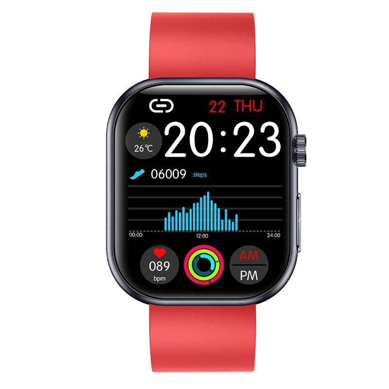 ET587 1.96inch AMOLED Display ECG Function Micro-physical Examination SOS Emergency bluetooth Call Heart Rate Blood Pressure Blood Oxygen Monitor Sleep Body Temperature Measurement Women's Health Multi-sport Modes IP68 Waterproof Smart Watch — view 8