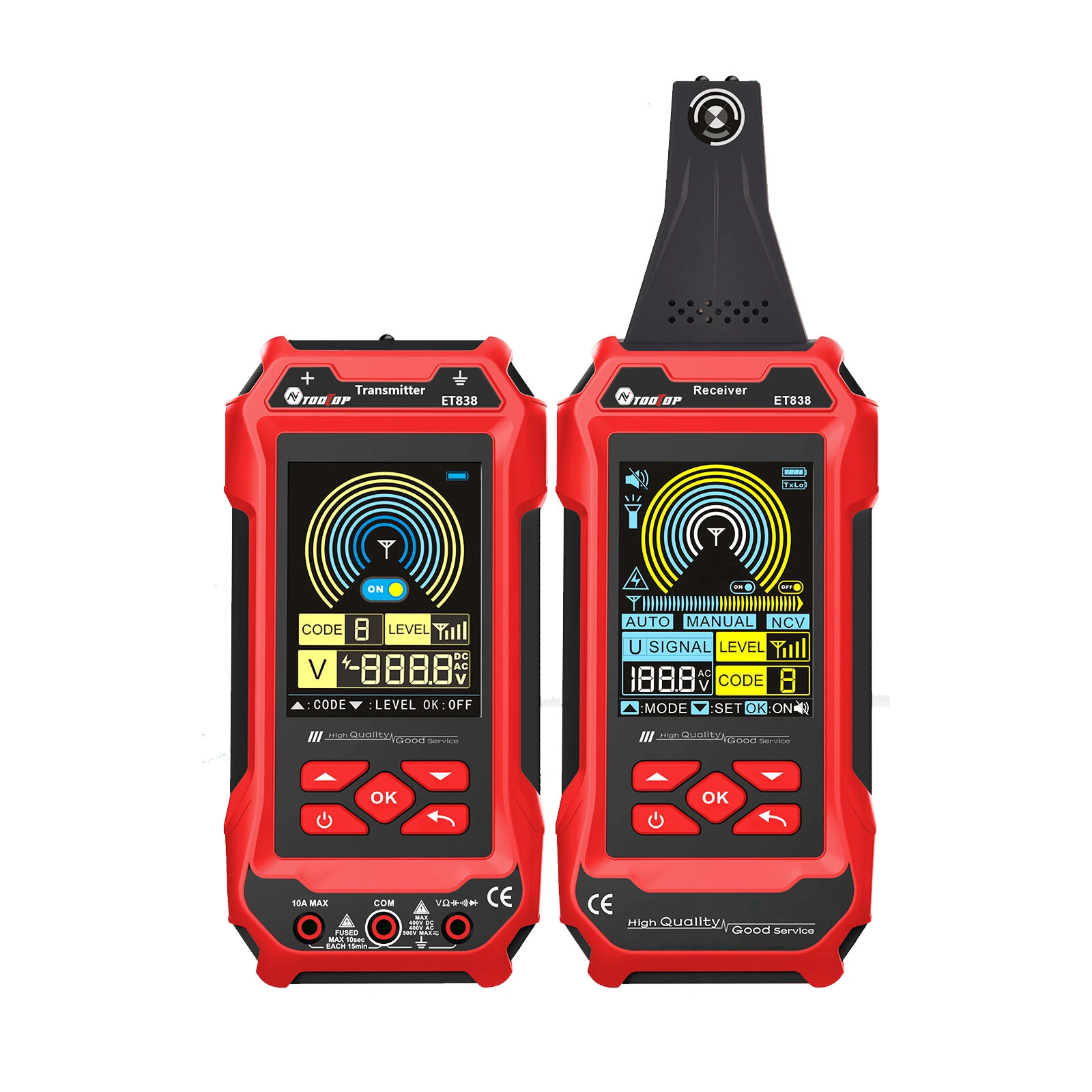 ET836 ET838 Underground Cable Tester Locator Wire Tracker Detection Multimeter Wall Electrical Lines Water and Gas Supply Pipeline Path — view 10