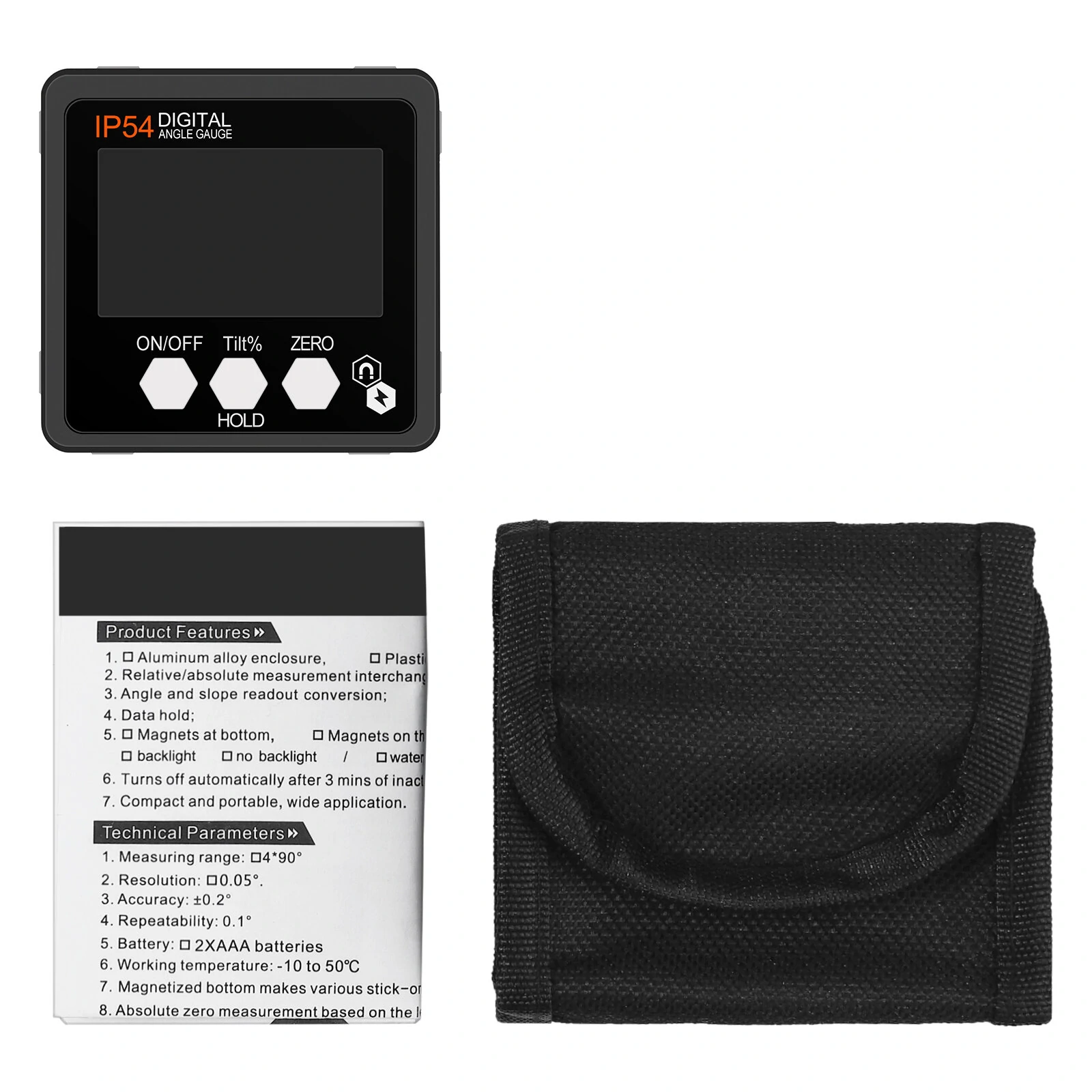 ETOPOO 4*90° Updated Precision Digital Protractor Inclinometer Level Box Digital Angle Finder Bevel Box With Magnet Base — view 9